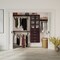 John Louis Home Solid Wood Reach-In Closet System with 5 Drawers and Glass Doors Espresso JLH-379 - alternate 1